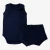 Conjunto Bebê Unissex Body Regata e Short Canelado Azul Marinho