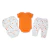 conjunto-bebe-unissex-3-pecas-calca-saruel-e-body-branco-bichinhos