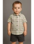 Conjunto Infantil Camisa Xadrez e Bermuda com Bolso - Cinza Chumbo - Mundo Coala Moda Infantil