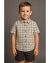 Conjunto Infantil Camisa Xadrez e Bermuda com Bolso - Cinza Chumbo - comprar online