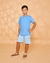 Camiseta Infantil Masculina Malha Azul Jeans - comprar online