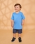 Camiseta Infantil Masculina Malha Azul Jeans