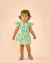 Vestido Bebê com Manga e Babado com Calcinha - Limão - comprar online