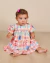Vestido Bebê Xadrez Floral Rosa - comprar online