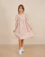 Vestido Infantil Chuva de Flores Marrom Claro