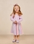 Vestido Infantil Malha com Tule Lilás