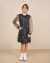 Vestido Infantil Tule Estrelas Preto
