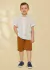 Camisa Infantil Masculina Algodão Manga Curta Branco - Mundo Coala