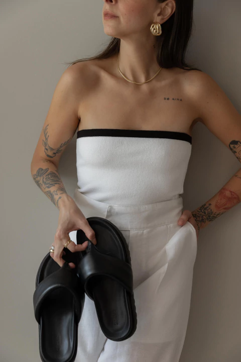 Cropped bicolor Alana