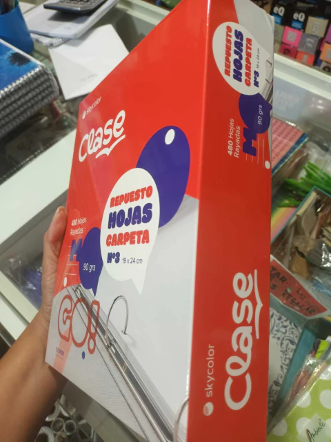 Repuesto Escolar Skycolor CLASE N°3 x 480 Hojas 90gs - comprar online