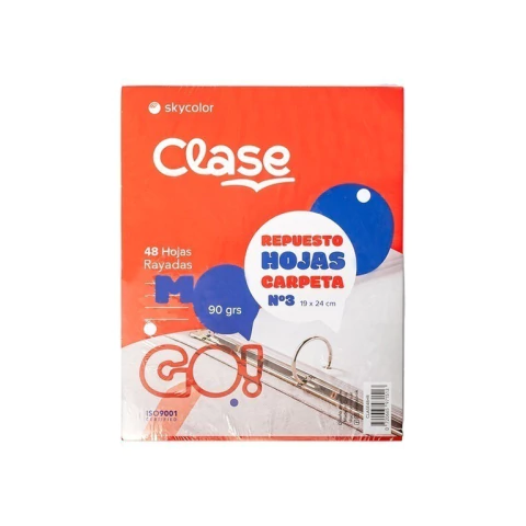 Repuesto CLASE N3 90gs x 48 hojas - comprar online