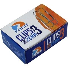 CLIPS NIQUELADOS EZCO N°3 X 100 UNIDADES