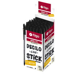 BOLIGRAFO FILGO STICK 026 NEGRO x 50un