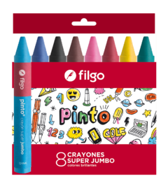 CRAYONES FILGO SUPER JUMBO X 8