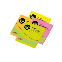 POST-IT PIZZINI FLUO 75 X 75 80H Pack x 10 un.