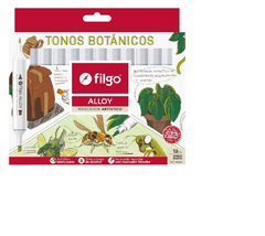 MARCADORES FILGO ALLOY ARTISTICO BOTANICOS X 12