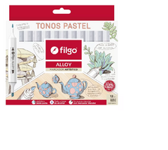 MARCADORES FILGO ALLOY ARTISTICO PASTEL X 12