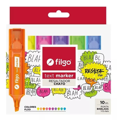 RESALTADOR FILGO TEXT MARKER X 10 FLUO