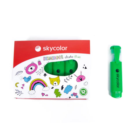 RESALTADOR SKYCOLOR G14 FLUO VERDE x 12 unidades - comprar online