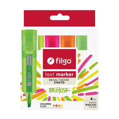 RESALTADOR FILGO TEXT MARKER X 4 FLUO - comprar online