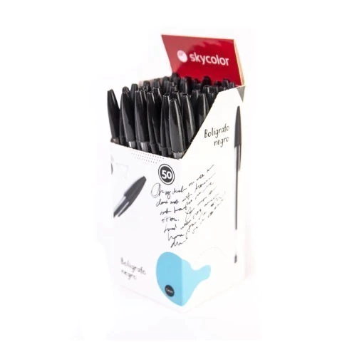 Bolígrafo SKYCOLOR NEGRO 1mm X 50 UNIDADES. - comprar online