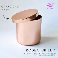 Mini tacho anodizado satinado plateado con tapa - AN Store