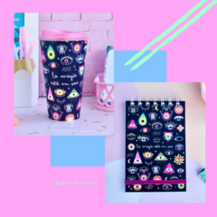 Set de Vaso con tapa y Libreta anillada: La Magia esta en vos