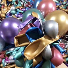 Globos Chrome 12" x5 u.