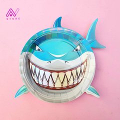 Platos con forma de Tiburon (metalizado)