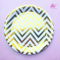 Platos Chevron Dorado