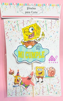 Pinches para torta Bob Esponja