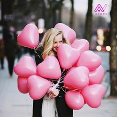 Corazón de latex rosa x 5 u.