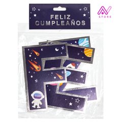 Guirnalda Feliz Cumpleaños Espacio