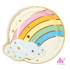 Platos Arcoiris con stamping dorado