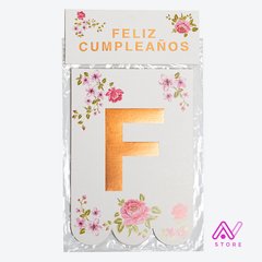 Guirnalda Flores Feliz Cumpleaños