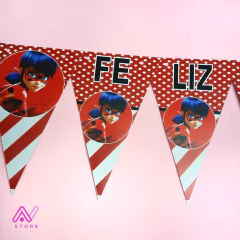 Banderín Feliz Cumple Lady Bug