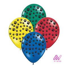 Globos Huellitas surtidas x 5 u.