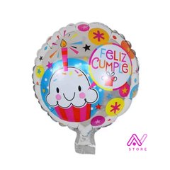 Globo Cupcake Feliz Cumple 25 cm - comprar online
