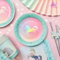 Vasos Unicornio iridiscente