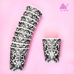Vasos Arabescos Negro y blanco