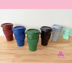 Imagen de Vaso con tapa y faja de silicona Dark