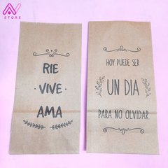 Imagen de Bolsitas Kraft Frases x 5 u.