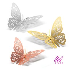 Mariposas caladas 3D x6 u.