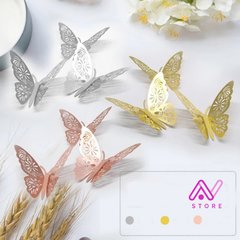 Mariposas caladas 3D x6 u.