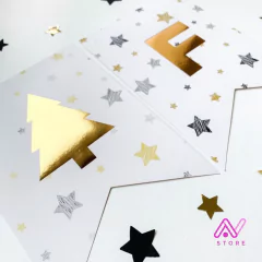Banderín Felices Fiestas con estrellas - comprar online