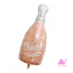 Botella Cheers con corazones Rose gold - tienda online