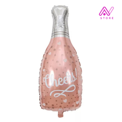Botella Cheers con corazones Rose gold - AN Store