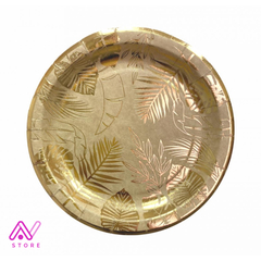 Platos Kraft con Hojas de stamping