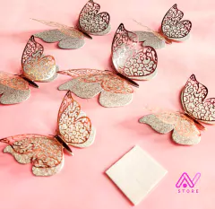 Mariposas gibreadas dobles 3D x6 - comprar online
