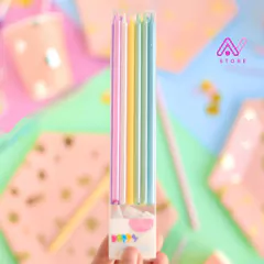 Velas pasteles perladas Multicolor x12 u - comprar online